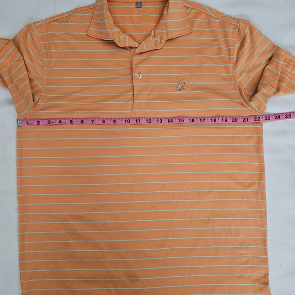 Peter Millar Summer Comfort Striped Collared Short Sleeve Polo Shirt Size Medium - Picture 11 of 12